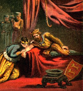 Edward de Woodstock, Príncipe de Gales, com sua esposa, Joan, Princesa de Gales, c1850 de Unbekannt