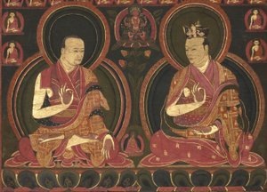 Oitavo Karmapa, Mikyo Dorje (1507-1554) e seu professor, o Primeiro Sangye Nyenpa de Unbekannt