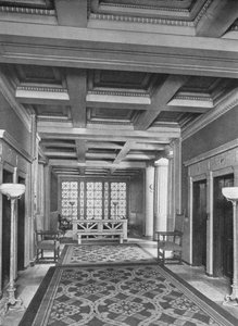 Lobby do elevador, primeiro andar, o Fraternity Clubs Building, Nova York, 1924 de Unbekannt