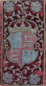 Encadernação de veludo bordada em John Udalls Sermons com os braços de Elizabeth I, 1596 de Unbekannt