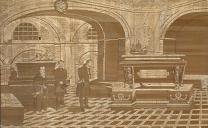 Imperador Nicolau I no caixão do Imperador Francisco I da Áustria, ca 1835 de Unbekannt