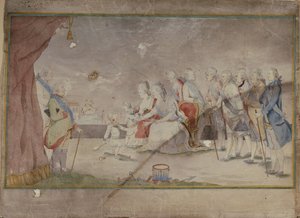 Imperatriz Catarina II com sua família e cortesãos, final dos anos 1780 de Unbekannt
