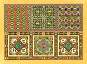 Azulejos de Encaustic, século XIX. de Unbekannt