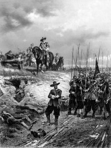 Guerras civis inglesas: Oliver Cromwell 1599-1658 na batalha de Marston Moor, 2 de julho de 1644 de Unbekannt