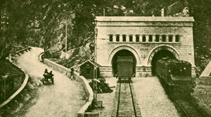 Entrada do túnel Simplon 12 12 milhas de comprimento conectando a Suíça e a Itália, c1930. de Unbekannt