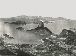 Entrada para a Baía do cume do Corcovado, Rio de Janeiro, Brasil, 1895. de Unbekannt