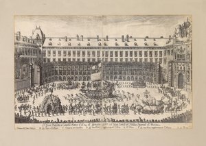 Balé equestre no pátio do Hofburg de Viena ..., 1667. de Unbekannt