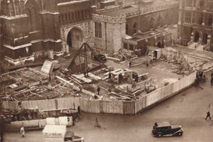 Erigir o anexo da Abadia de Westminster antes da coroação do rei George VI, 1937 de Unbekannt