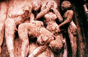 Escultura Erótica, Templo Hindu, Khajuraho, Índia, 950-1050