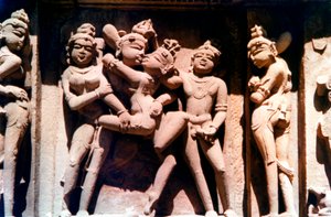 Escultura Erótica, Templo Hindu, Khajuraho, Índia, 950-1050
