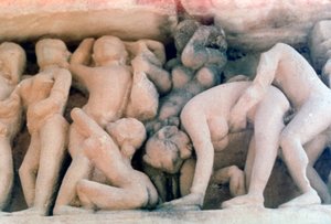 Escultura Erótica, Khajuraho, Índia. c950-1050. século 20