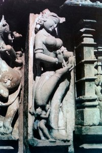 Escultura Erótica, Khajuraho, Índia. c950-1050. século 20