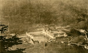 Abadia de Ettal da encosta norte, Baviera, Alemanha, c1922. de Unbekannt