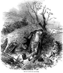 Família de camponeses irlandeses despejados, 1848 de Unbekannt