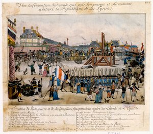 Execução de Robespierre e seus cúmplices, 1794 de Unbekannt