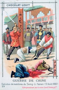 Execução de membros de Tsong-Li-Yamen, China, rebelião dos boxeadores, 13 de agosto de 1900 de Unbekannt