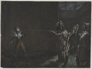 Execução do Duke d&39;Enghien, 21 de março de 1804, c. 1870 de Unbekannt