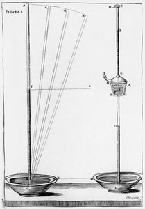 Barômetros experimentais usados pela Accademia dell Cimento, Florença, Itália, 1691 de Unbekannt