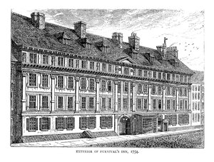 Exterior da Pousada Furnivals. 1754 de Unbekannt