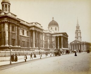 Exterior da Galeria Nacional, Londres, 1887 de Unbekannt