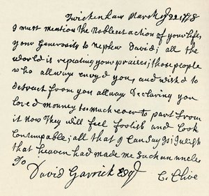 Fac-símile da carta de autógrafo de Kitty Clive, 1907 de Unbekannt