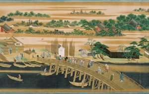 Locais famosos do rio Sumida, segunda metade do século XVIII. de Unbekannt
