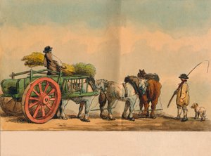 Trabalhadores agrícolas e carroça, 1797. de Unbekannt