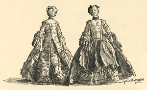 Boneca de moda em tafetá Watteau sacque com anágua hooped, c1750-1800, 1937 de Unbekannt