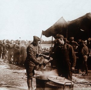 Cozinha de campo no acampamento americano, Melette, França, c1914-c1918. de Unbekannt
