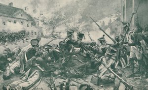 Lutando nas ruas de Essling, 1809, 1896. de Unbekannt