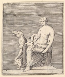 Figura com Porco e Serpente, publicada ca. 1599-1622. de Unbekannt