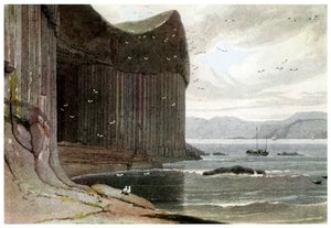 Fingals Cave, Staffa, Hébridas Exteriores, Escócia. 1814 1956 de Unbekannt