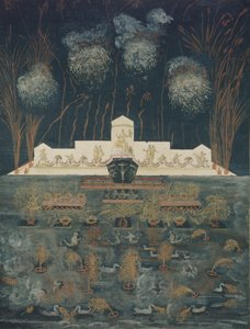 Fogos de artifício e iluminação por ocasião do Tratado de Abo em 15 de setembro de 1743, em meados do século XVIII. de Unbekannt