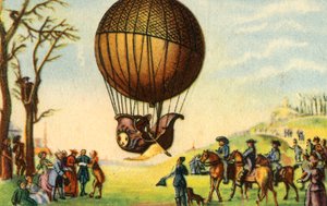 Primeira ascensão tripulada de um balão de hidrogênio, Paris, França, 1 de dezembro de 1783, 1932. de Unbekannt
