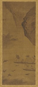 Pesca com cormorões, dinastia Qing, século XVII. de Unbekannt