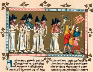 Flagelantes na cidade holandesa de Tournai Doornik, 1349 de Unbekannt