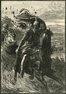 Vôo de Pompeu do Campo de Batalha de Pharsalia, 1890. de Unbekannt