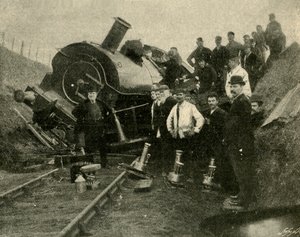Inundações v. Motor Ferroviário - Um Colapso Perto de St. Erth, 1901. de Unbekannt
