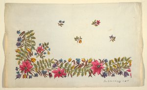 Design floral para tecido impresso de Unbekannt