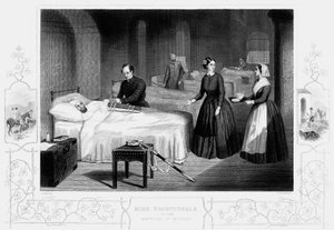 Florence Nightingale no hospital de Scutari, c1860 de Unbekannt