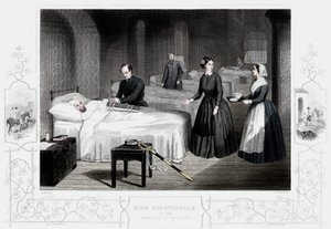 Florence Nightingale no hospital de Scutari, c1860 de Unbekannt