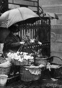 Vendedor de flores, Piccadilly Circus, Londres, 1926-1927 de Unbekannt