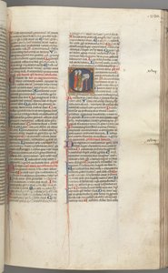 Fol. 230r, Salmo 97, historiada inicial C, dois clérigos cantando em um púlpito. c. 1275-1300. de Unbekannt