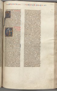 Fol. 370r, Macabeus I, historiado E inicial, Matatias matando o judeu idólatra, c. 1275-1300. de Unbekannt