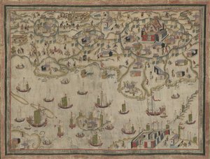 Fortes Zeelandia e Provintia e a cidade de Tainan, século XIX. de Unbekannt