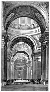 Pêndulo de Foucaults no Panteão, Paris, 1851, 1900 de Unbekannt