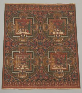 Quatro Mandalas do Ciclo Guhyasamaja, século XVI. de Unbekannt