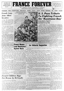 Jornal France Forever, 18 de junho de 1944 de Unbekannt