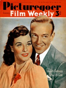 Fred Astaire 1899-1987 e Paulette Goddard 1910-1990, atores, 1941 de Unbekannt