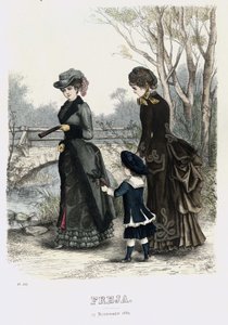 Freja- revista de moda escandinava ilustrada 1882, ilustração nº 21 de Unbekannt